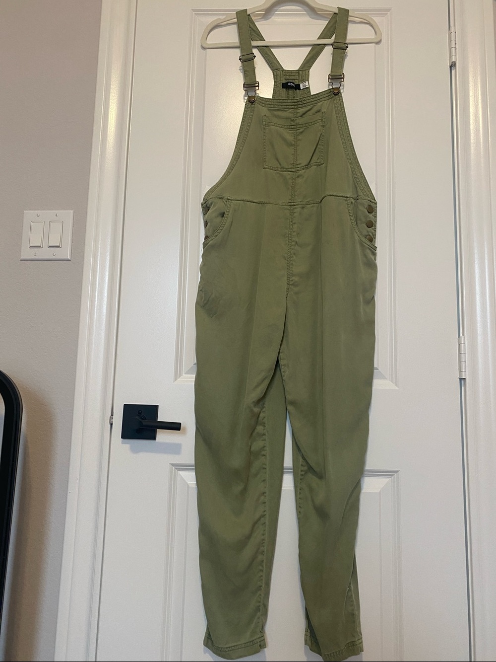 BDG Olive Green Utility Overalls with Front Pocket